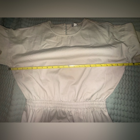 ASOS DESIGN tan Casual Cotton Gathered Waist Tiered Mini Dress. Size 8 NWOT - Picture 5 of 12